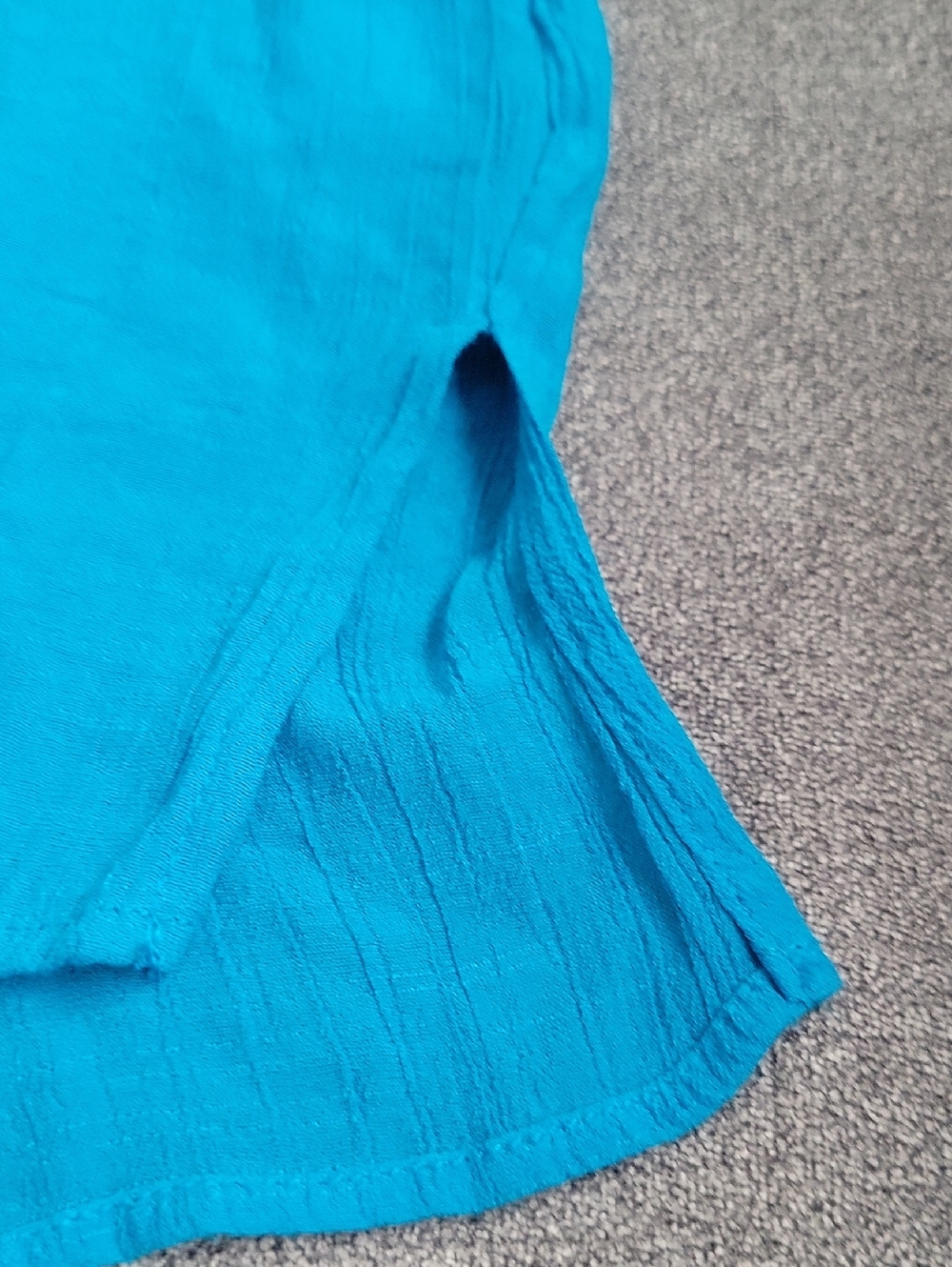 Counterparts Boho Teal Tunic Top With Blousy Crochet Work Sleeves M - Picture 14 of 14
